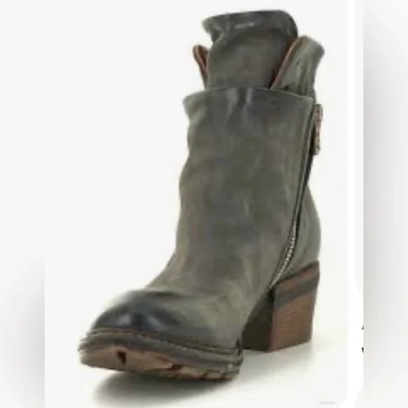 A.S. 98 Cadmus Distressed Leather Motorcycle Boot, Sz 41 - Picture 1 of 16